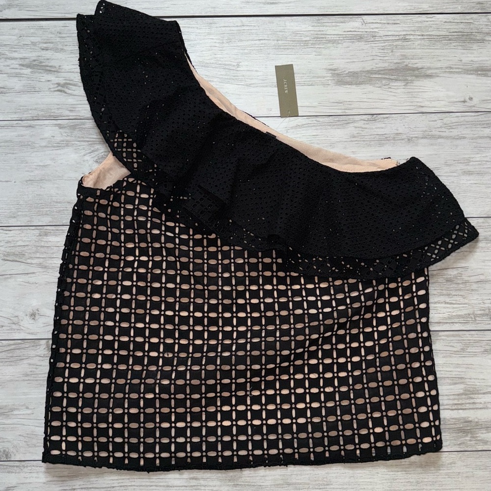 J Crew One Shoulder Top Size 4 NWT